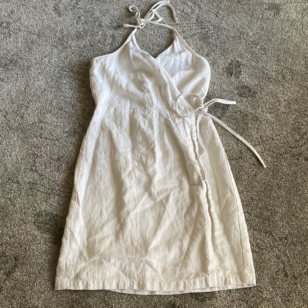 Linen Cross Over Dress
